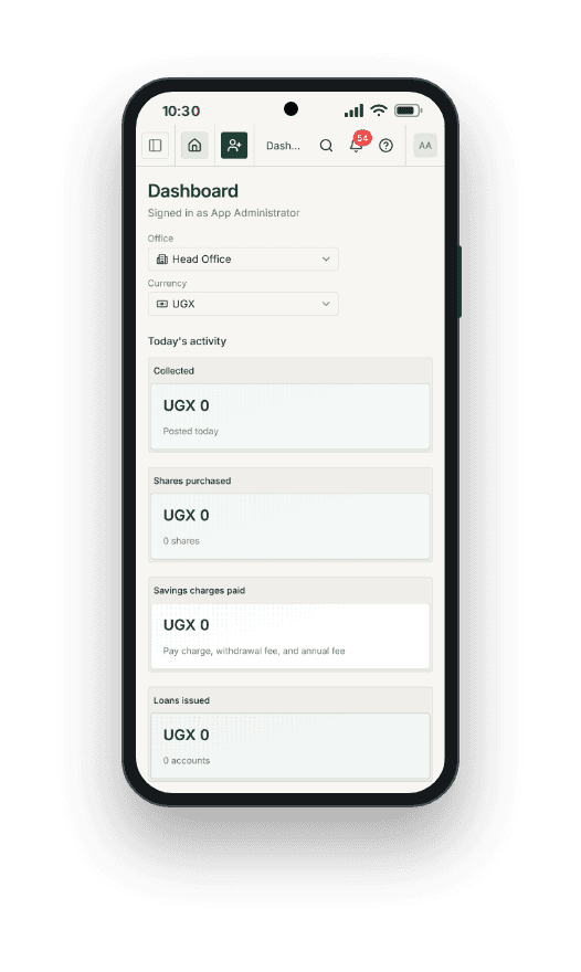 BANKAYO operator dashboard on a phone.